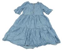 Světlemodré lehké šaty riflového vzhledu Yigga