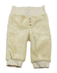 Smetanové chlupaté tepláky s knoflíky Topomini