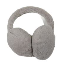 Šedé chlupaté klapky na uši 