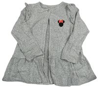 Šedý melírovaný úpletový cardigan s Minnie George