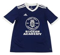 Tmavomodro-bílé sportovní tričko se sovou Adidas