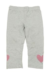 Světlešedé legíny se srdíčky Matalan