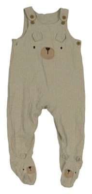 Béžové žebrované dupačky s čumákem George