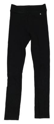 Černé žebrované legíny s písmenem Zara