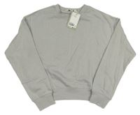 Nové - Světlešedá crop mikina H&M