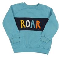 Světlemodro-tmavomodrá mikina s nápisem F&F