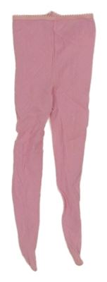 Světlerůžové puntíkaté silonky