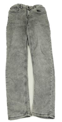 Světlešedé teplákové slim rifle C&A