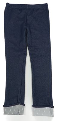 Tmavomodré legíny riflového vzhledu 