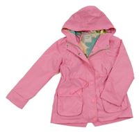 Růžová šusťáková jarní parka s kapucí Next