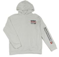 Bílá mikina s nápisy a kapucí - NASA H&M
