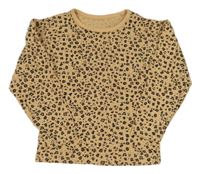 Béžovo-černé triko s leopardím vzorem Dunnes