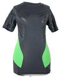 Dámské šedo-zelené sportovní tričko s pruhy Pro Touch 