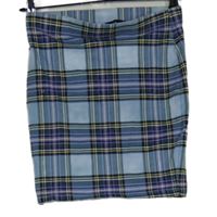 Dámská světlemodro-fialová kostkovaná sukně FB Sister 