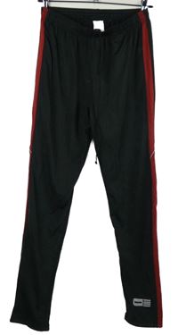 Dámské černo-červené sportovní legíny