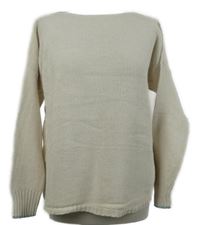 Dámský smetanový vzorovaný svetr s lodičkovým výstřihem White Stuff