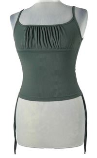 Dámský šedý žebrovaný crop top Shein 
