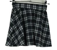 Dámská černo-bílá kostkovaná sukně Shein