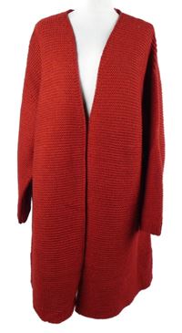 Dámský červený svetrový cardigán Hema 