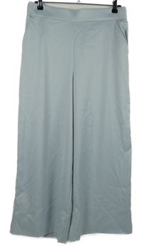 Dámské světlemodré saténové culottes kalhoty Zara 