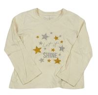 Smetanové triko s hvězdičkami a nápisem Primark