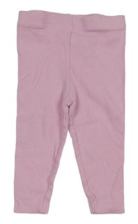 Růžové žebrované legíny ERgee