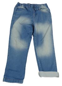 Světlemodré teplákové rifle zebralino