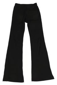 Černé žebrované flare kalhoty WE