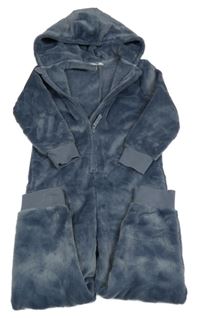 Tmavošedá chlupatá kombinéza s kapucí M&S