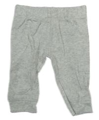 Bílo-šedé melírované lehké tepláky 