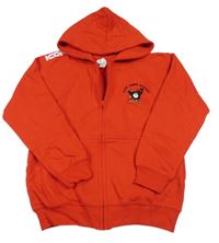 Červená propínací mikina s výšivkou a kapucí AWDis