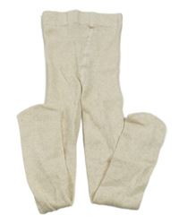 Smetanové punčocháče s mašličkami H&M