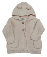 Světlerůžový propínací svetr s kapucí F&F