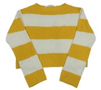 Žluto-bílý pruhovaný svetr H&M