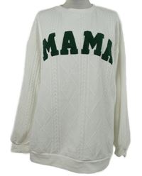 Dámská bílá vzorovaná mikina s nápisem Shein