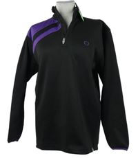 Nové - Pánská černo-fialová thermo mikina XXV