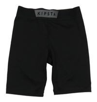 Černé sportovní elastické kraťasy Kipsta