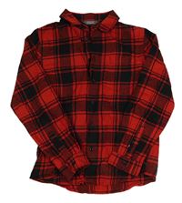 Červeno-černá kostkovaná košile Primark