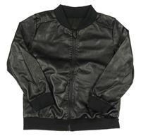 Černý koženkový bomber Shein
