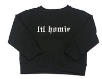 Černá mikina s nápisem Shein