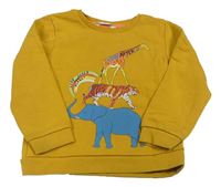 Okrová mikina se zvířátky M&S