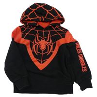 Černo-červená mikina s pavoukem a kapucí - Spiderman C&A