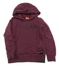 Švestková mikina s kapucí Nike