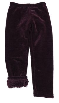 Lilkové sametové žebrované zateplené legíny Topolino