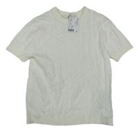 Nové - smetanové copánkové úpletové tričko H&M