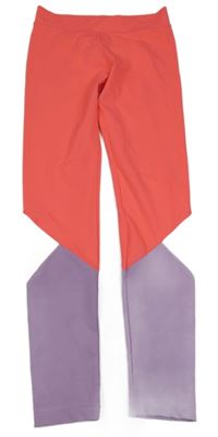 Neonově růžovo-lila bílé sportovní legíny Yigga