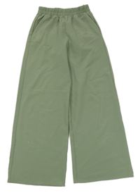 Khaki lehké široké kalhoty H&M