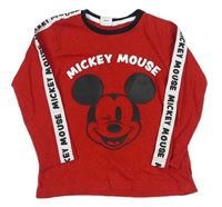 Červené melírované triko s Mickeym Disney