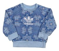 Modrá oversize mikina se vzorem Adidas