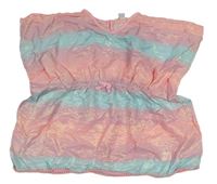 Růžovo-světlemodrá tónovaná třpytivá plážová tunika Primark 